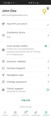 Glovo Courier android App screenshot 1